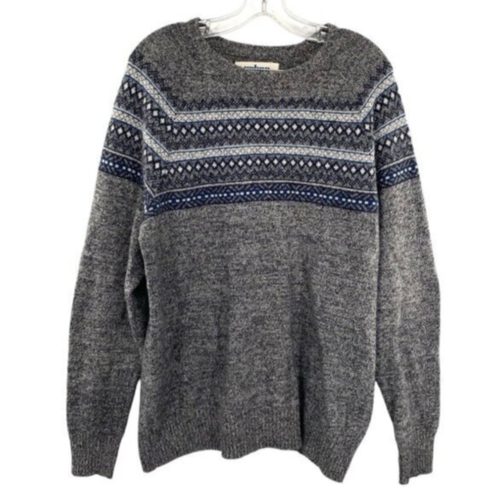 Urban Pipeline Mens Sweater Wool Blend Fisherman Nordic Fair Isle